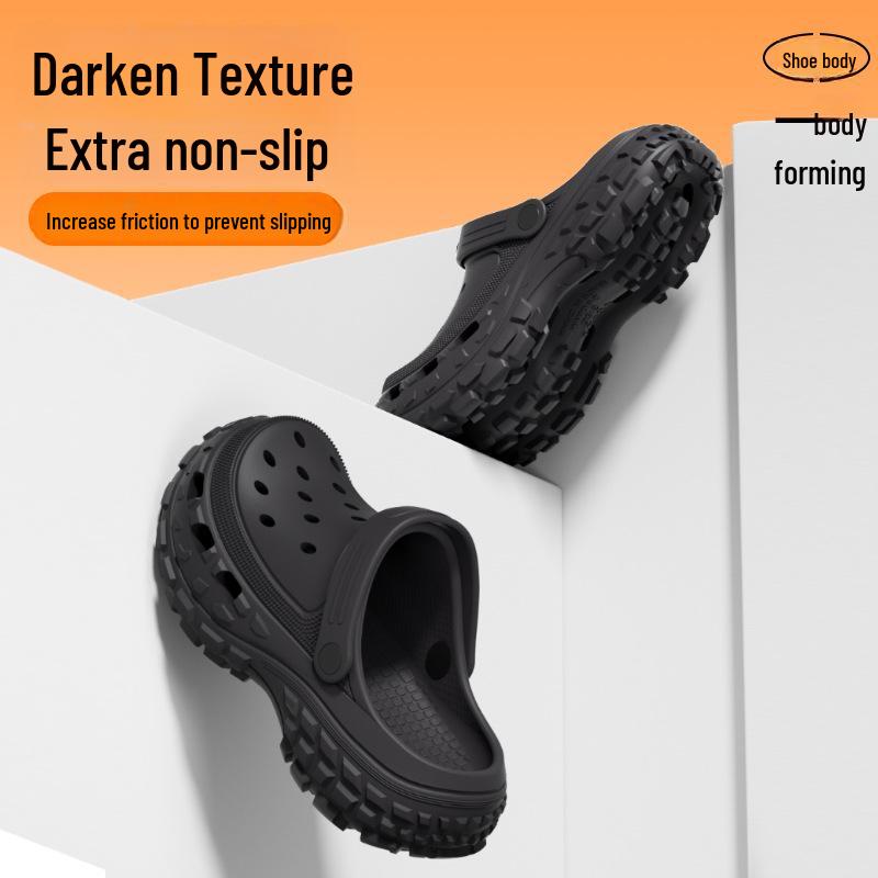 Men's 2024 EVA Anti-Slip Closed-Toe Beach Shoes - Odor-Resistant Summer Slippers for Couples