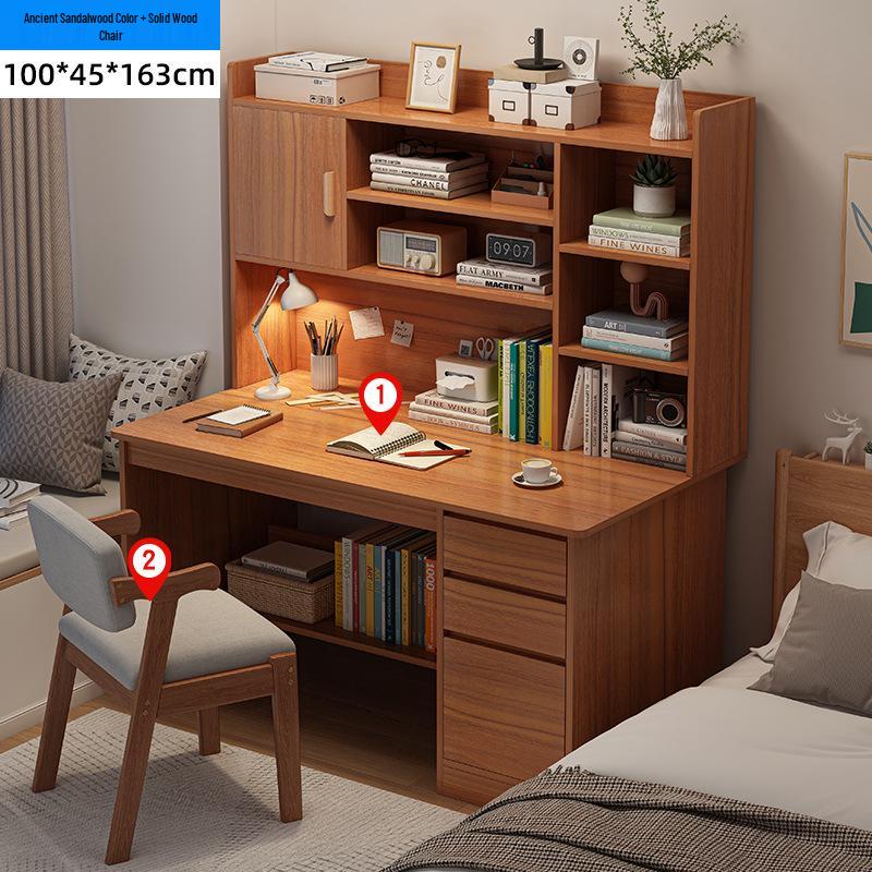 Modern Computer Desk with Bookshelf & Storage for Home, Office, Bedroom & Study Room