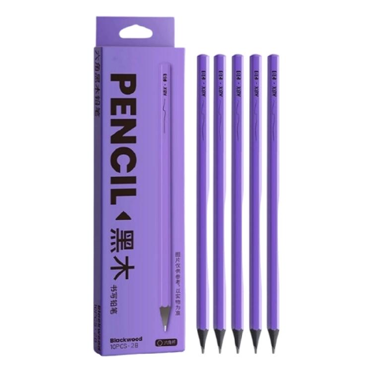 10PCS Hexagonal Grip Wooden Writing Pencils Wood Writing Pencils for Student Sketching Drawing School Office Supplies