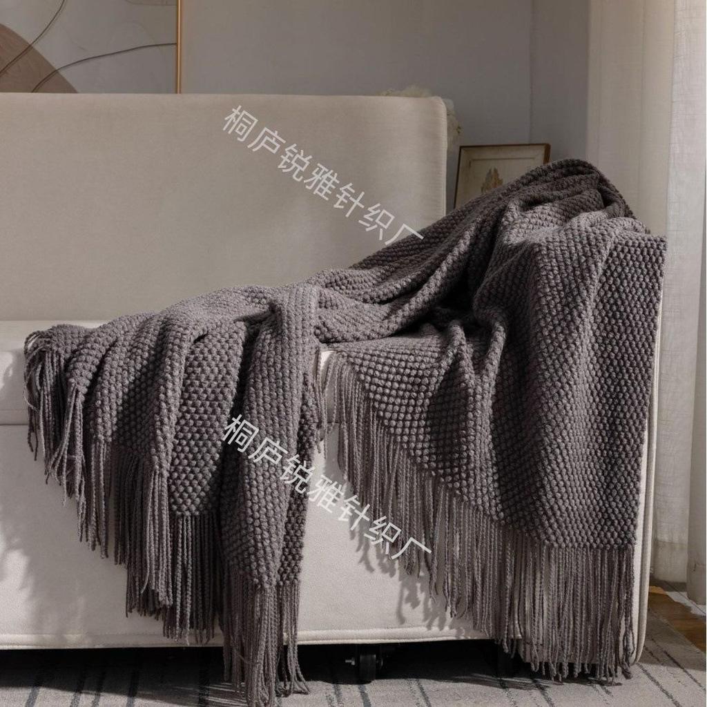 Simple Style Decorative Wool Blanket for Home or Sofa Use