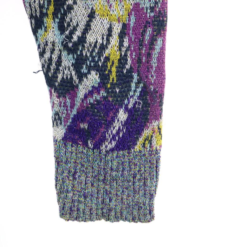 Missoni Long Sleeve V Neck Cardigan 44 Purple Women Used