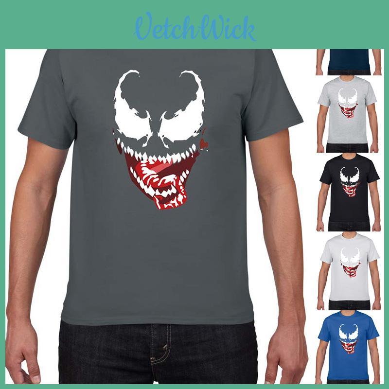 Premium Comic Venom Spider-man Men Short Sleeve T-shirt For Casual Cosplay Wear
