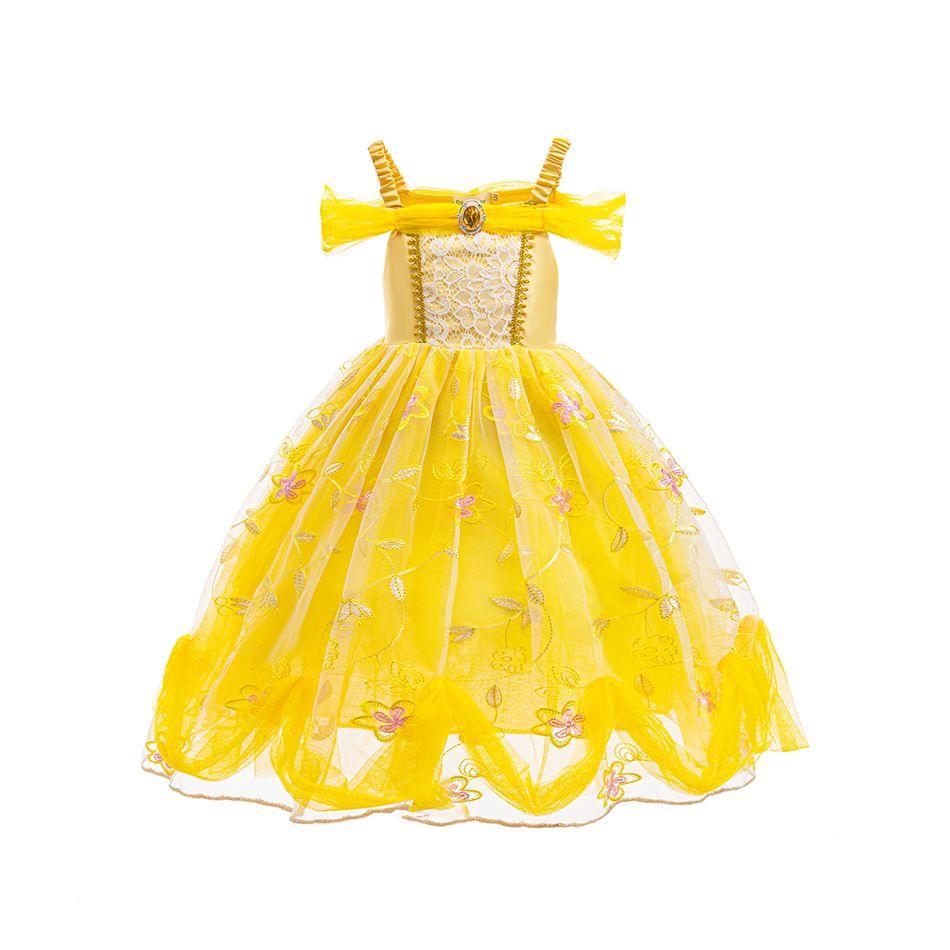 Girls Fashion: Beauty and the Beast Belle Princess Dress – Summer Children s Princess Gown & Cosplay Costume 100 cm