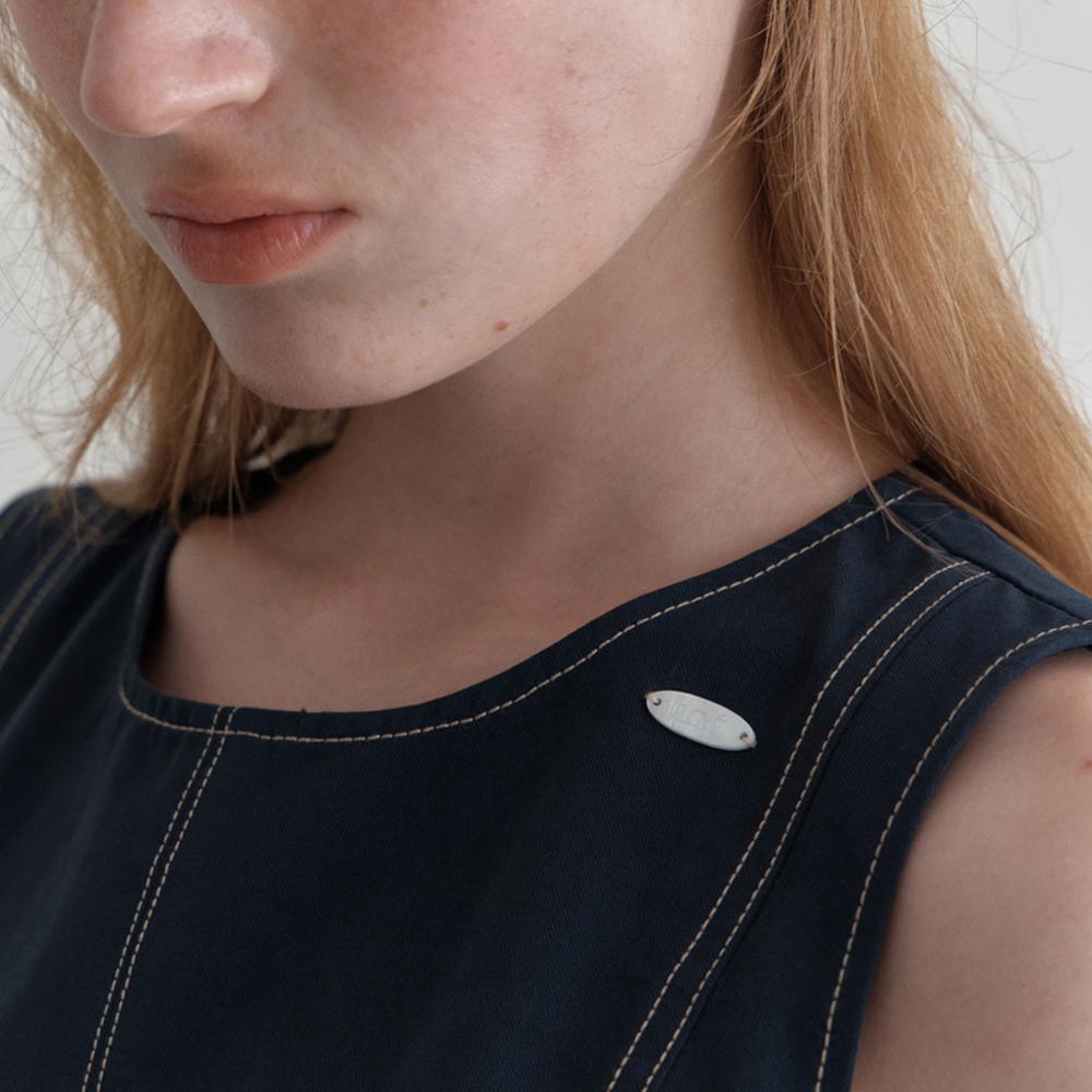 Elssibeui Stitched Pocket Mini Dress_Navy