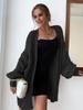 2025 Autumn/Winter Fashion Plus Size Batwing Sleeve Knitted Cardigan Sweater