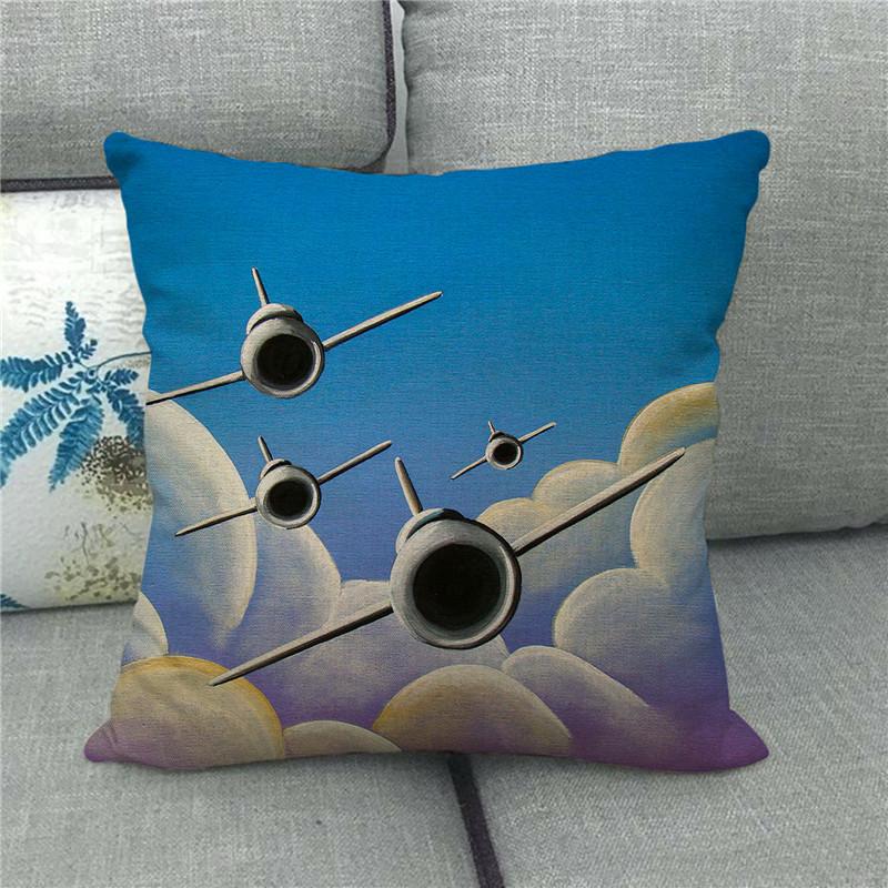 Creative Cartoon Illustration Star Map Digital Printing Short Plush Pillow Covers For Car Sofa Office Cushion Cover Home Goods