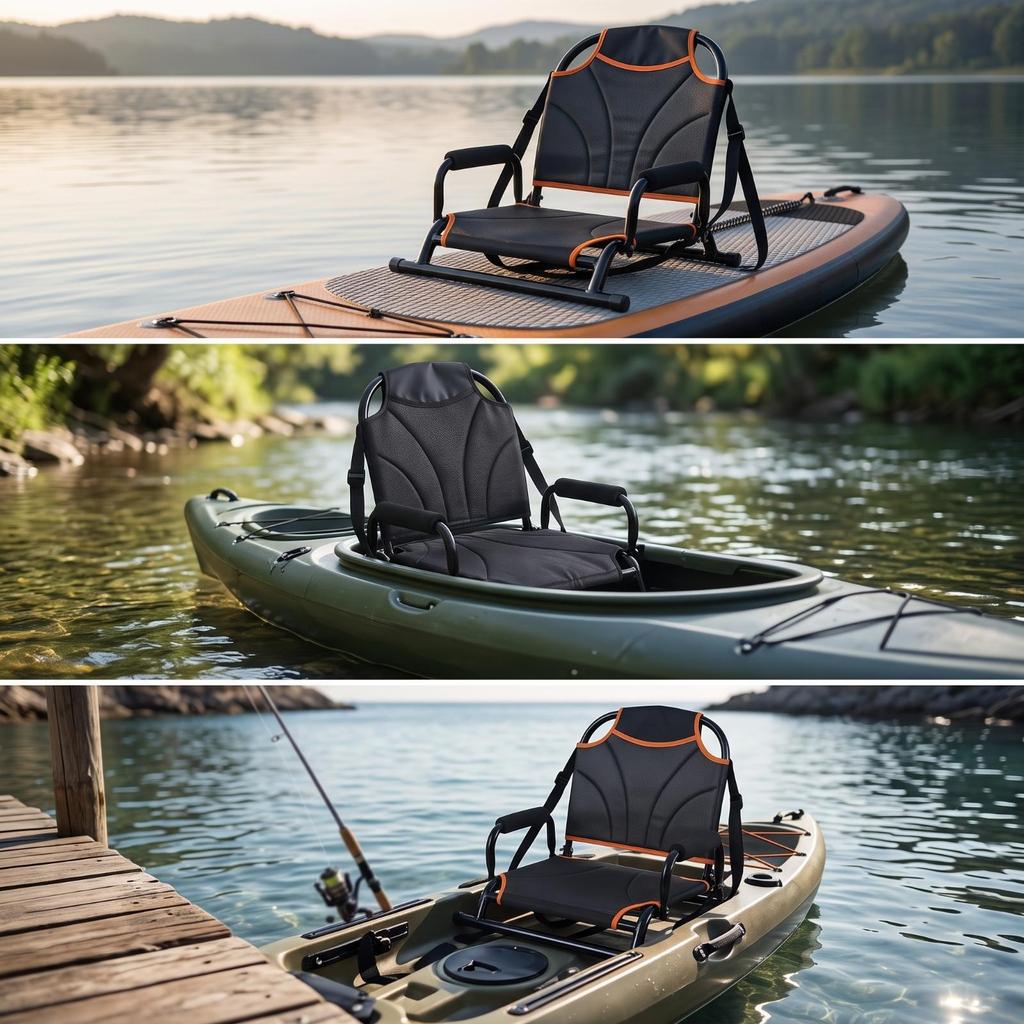 Kayak Seat with Armrests Breathable Thick for Fishing, Paddleboarders