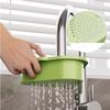 Kitchen Sink Strainer Basket Strainer Holder Automatic Dumping Drainer Household Kitchen Food Filtering Storage Basket