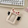 Cute Purple Demon Plush Card Holder - Korean Style Polaroid & Idol Display Pendant