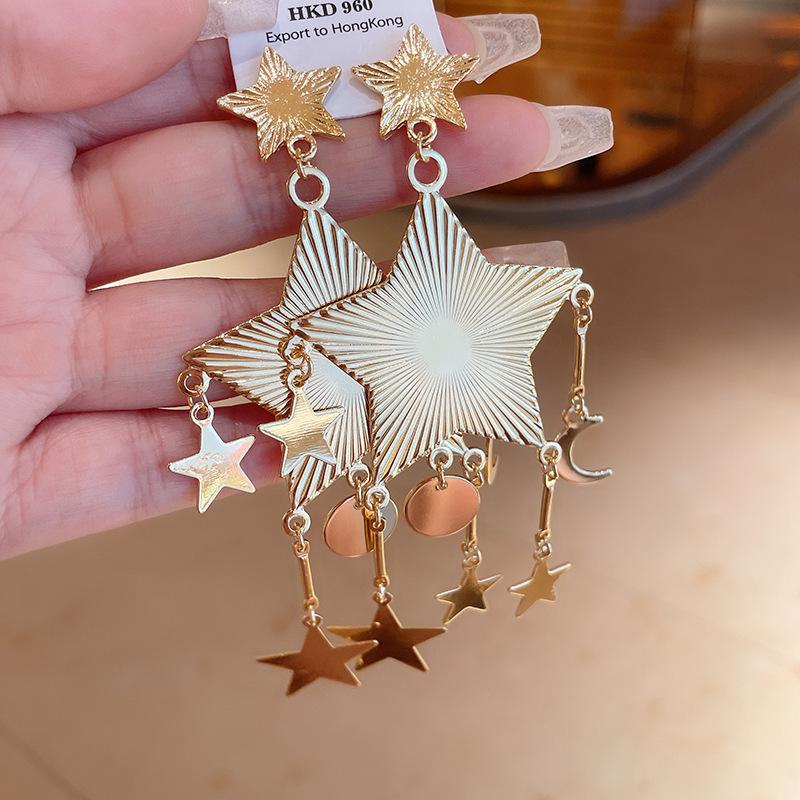 Geometric Double-layer Earrings, European and American Personality Trend Earrings, Casual Versatile Earrings, Niche