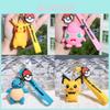 Schattige Pikachu Siliconen Sleutelhanger Leuke Creatieve Pokemon Karakter Hangend Accessoire