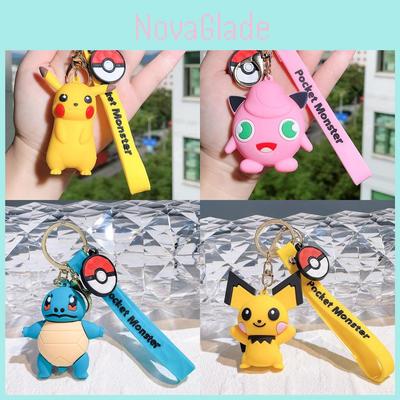 Adorable Pikachu Silicone Keychain Cute Creative Pokemon Character Hanging Accessory