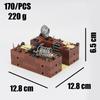 Small Particle Assembled Building Block Trench Fortress Bunker Military Series Battlefield Modular Scene Ornament
