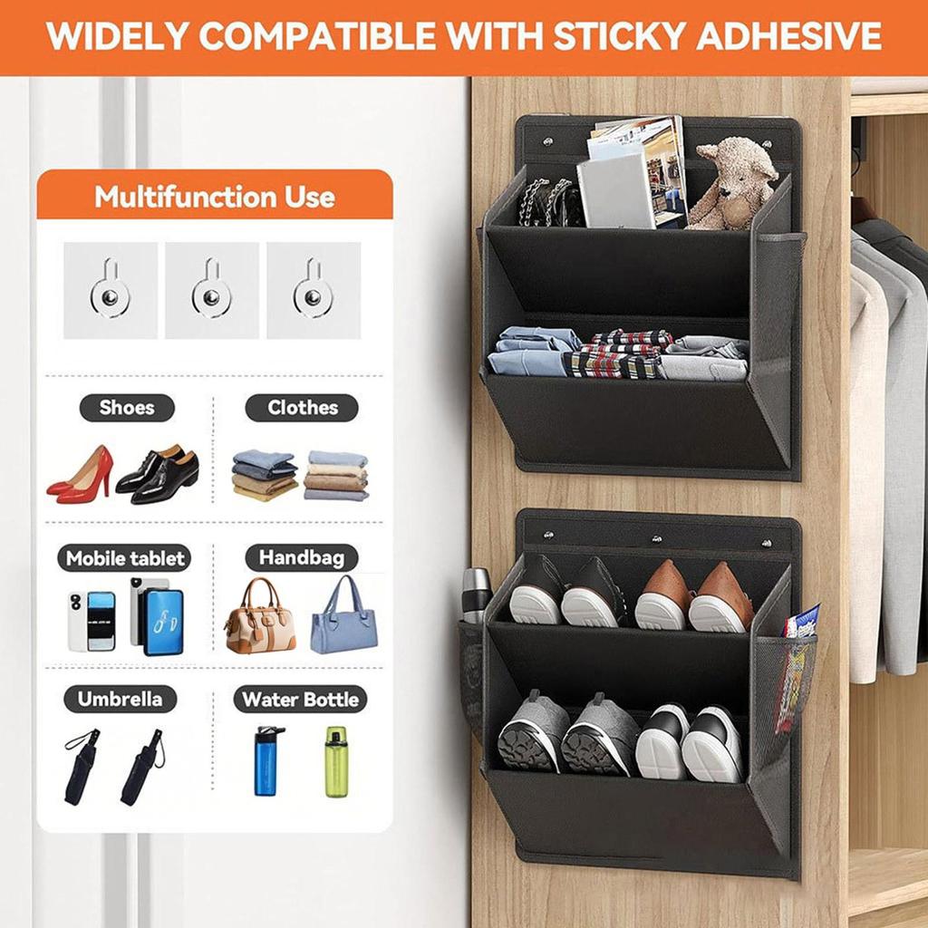 Shoe Rack for RV Wall Shoe Racks Adhesive Organizer Space Saving Holder for Laundry Dorm Apartment Utility Room Bathroom Closet