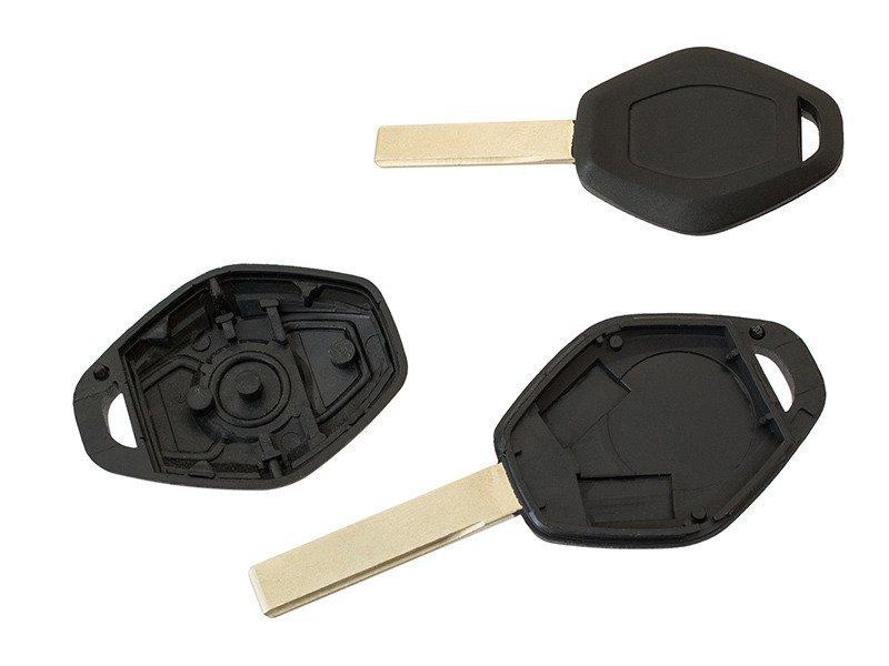 BMW 3 E36 E46 5 E39 7 E38 X3 E83 X5 E53 Remote Control Housing, 3 Buttons - Flat Key Blade