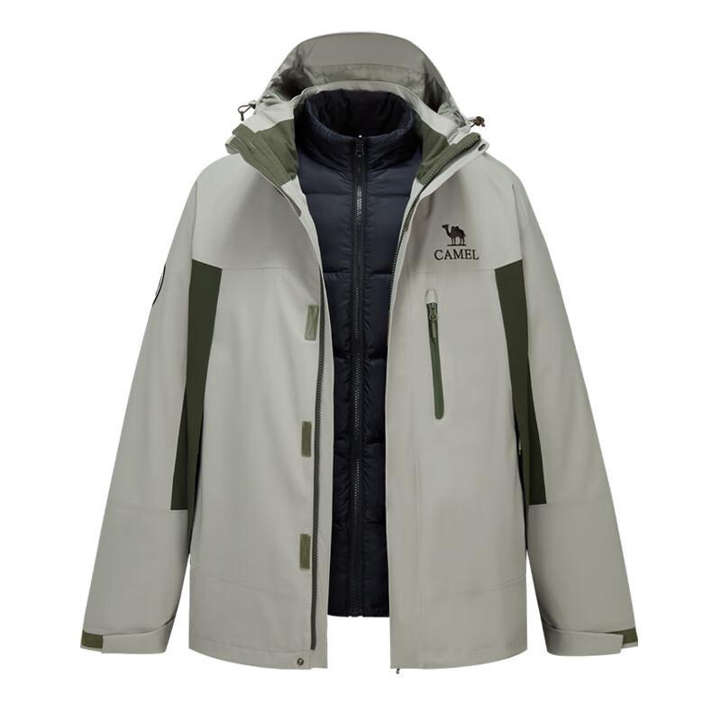 CAMEL Unisex 3-in-1 Outdoor Detachable Down Liner Jacket M34CA45647