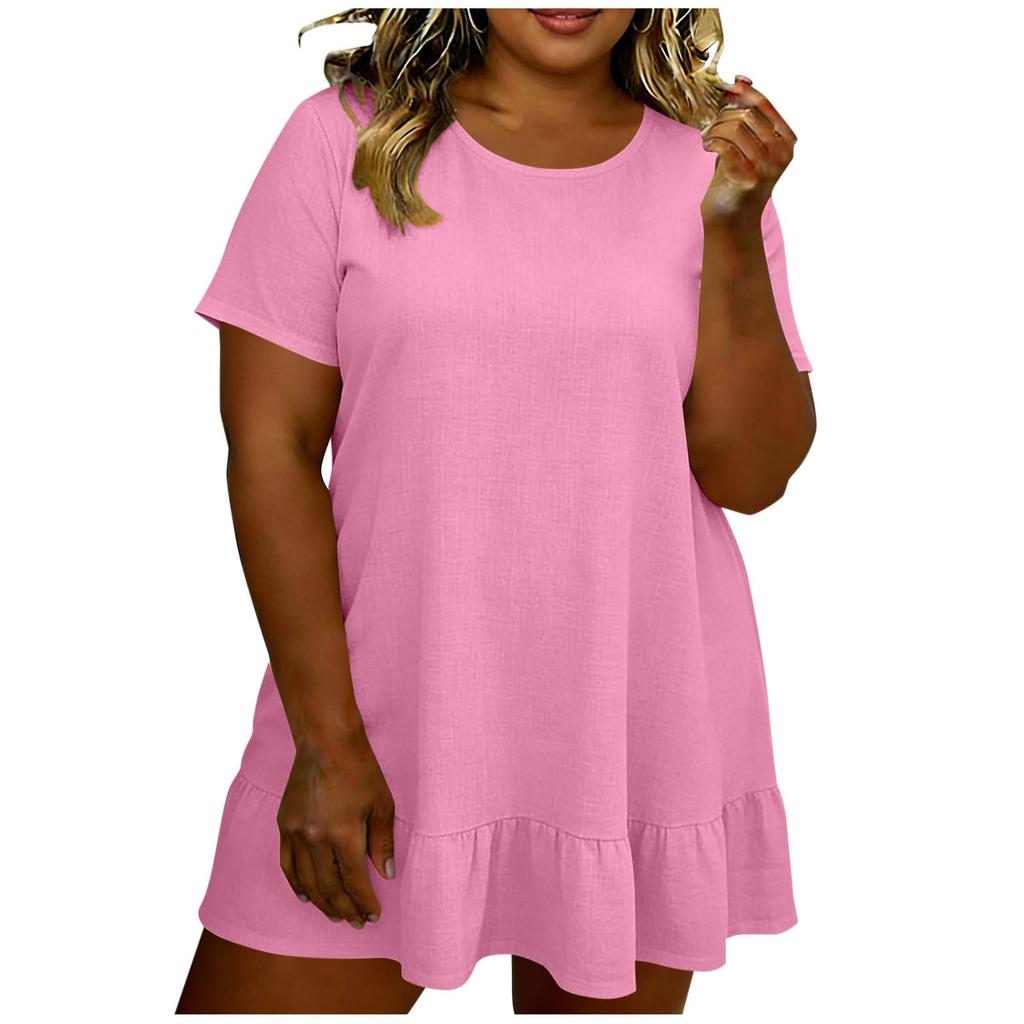 Women's  Short Sleeve Beach Dress Casual Dress