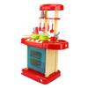 Simulation Kitchen Toy Set Children Cooking Tableware Toys with Light Sound Effect