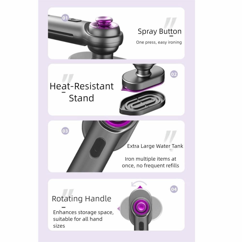 Rotatable Handheld Electric Iron Dry and Wet Travel Garment Steamer Portable Ironing Machine  Hotel