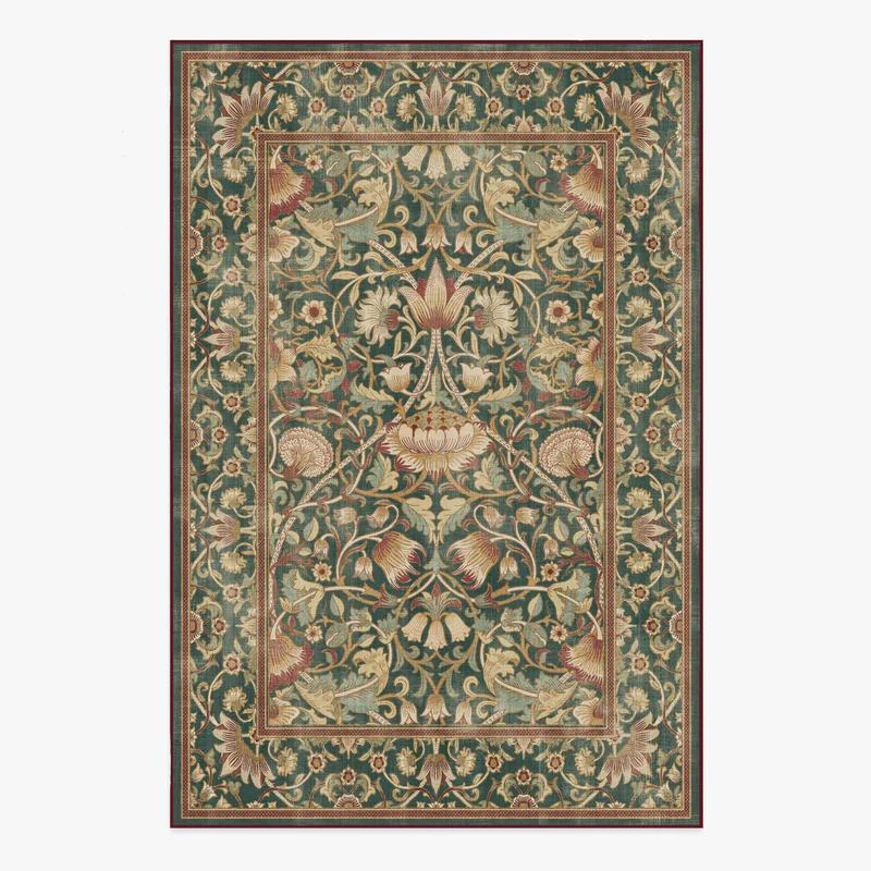 Living Room Carpet Large Size Bedroom Bedside Floor Mat Machine Washable Carpets Spring Flowers Birds Retro Home Decoration Rug