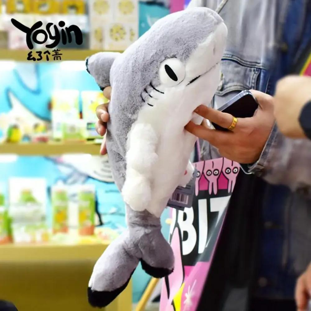New 20/50cm Official Sharkitty Plush Doll Peripheral Mini Shark Cat Cub Plush Toy Kawaii Soft Throw Pillow Room Decoration Gift