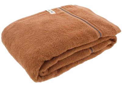 Tanaka Sangyo Biotone Imabari Bath Towel, Approx. 60 X 120 Cm, Made In Japan, APRICOT X LILAC