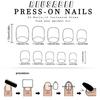 Square Press On Nail Flower Fake Nail Glues On Nail Artificial Acrylic Nail 12 Size 48pcs Stick On Nail for Women Girls