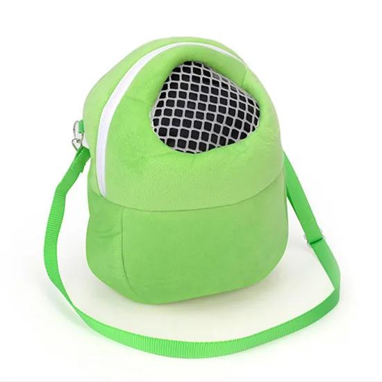 

Outdoor pet backpack cage hamster guinea pig Totoro rabbit cage chest strap warm tote bag breathable travel carrying S зелёный