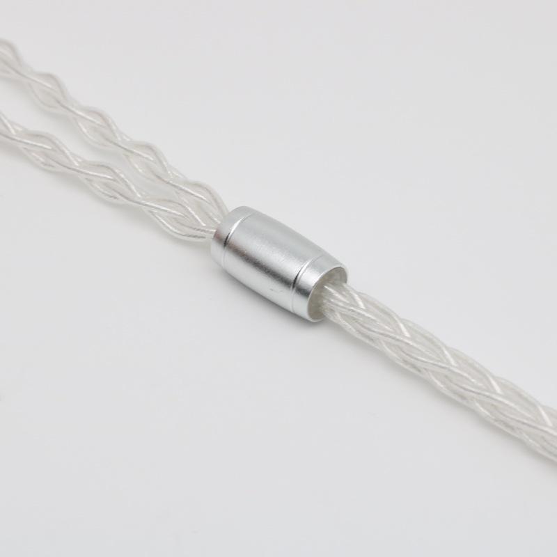 Osmižilový postříbřený měděný kabel pro sluchátka s MMCX, QDC 0.78 a USB Type-C mikrofonem