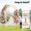 7.2ft Double Tube Design Gold Metal Wedding Arch for Plant Climbing, Photo Booth Backdrop, Party Decor, Elegant Event Background