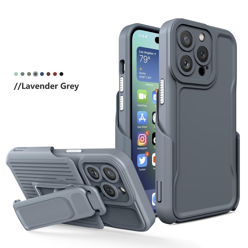 Armor Cover for IPhone 14 Pro Max 14 Plus 13 12 11 Promax Case with Back Clip Bracket Heavy Duty Silicone Shockproof Case