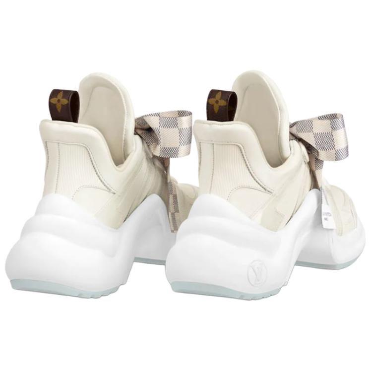 Louis Vuitton Archlight 1.0 Leather Low Top Sports Casual Shoes Women's Ivory White China Limited 1AB43V