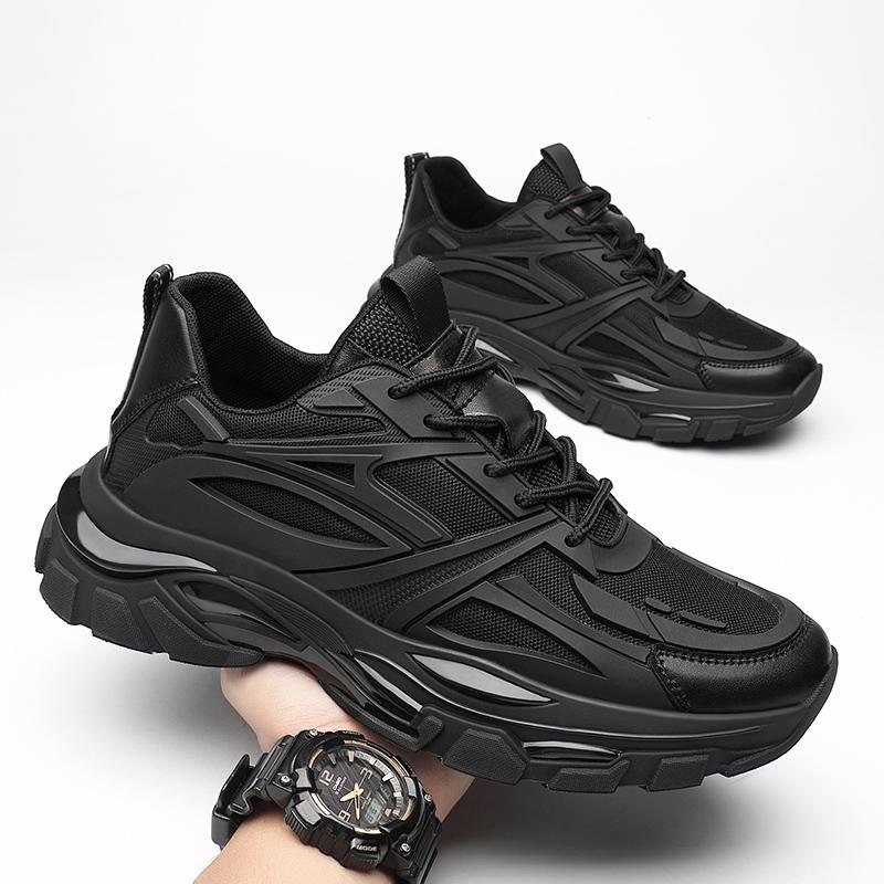 Winter Chunky Erhöhung Sneakers Mann Echtes Leder Mesh Aufzug Schuhe Warme Dicke Sohle Lift Männer Schuhe Erhöhen Einlegesohle 6-8CM