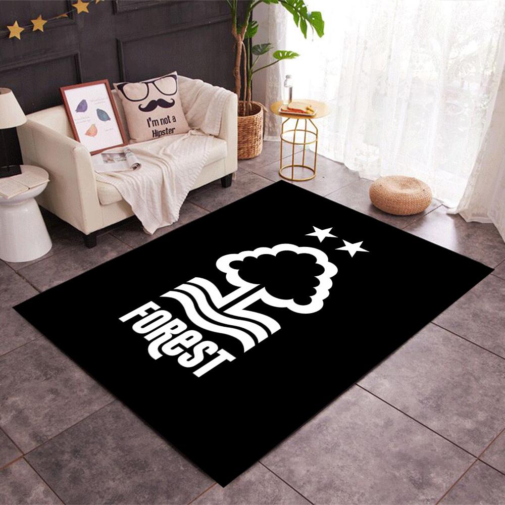 Red Tree Forest Logo Themed Anti-Slip Rugs - Polyester Home Decor, Suitable for Bedrooms, Living Rooms, Doorways, Studios, and Decorations