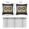 Retro Speaker Piano Rock Black White Square Pillowcase Cushion Cover Pillow Case Throw Pillow Cover for Home Sofa Living Room