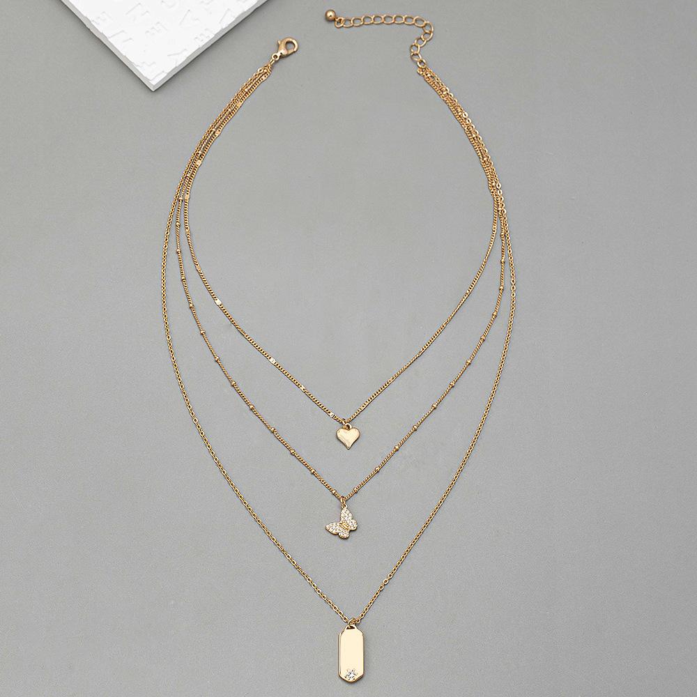 

Новый нишевый дизайн ожерелья, персонализированная цепочка на ключицу, универсальная и высококлассная, многослойное ожерелье с подвесками, аксессуары для ожерелья