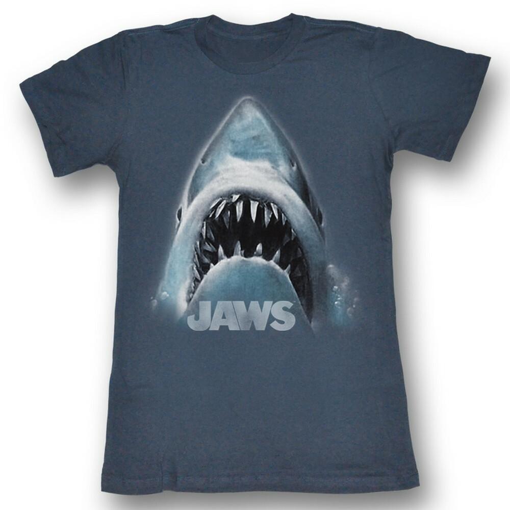 

Jaws Shark Face Navy Junior Women s T-Shirt 2XL