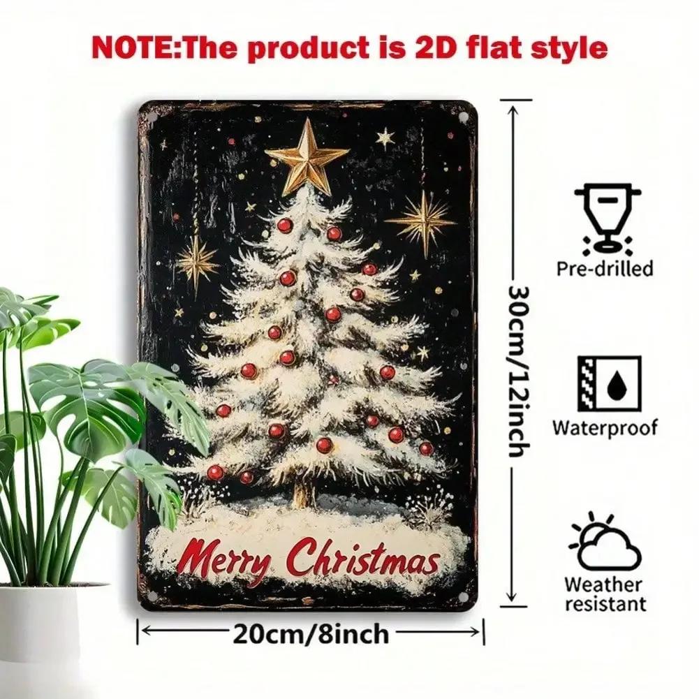 

Letrero de estaño de árbol de aluminio rústico vintage, 8.0 x 12.0 in, decoración de pared de colores mezclados para el hogar 20x30cm（7.8x11.8inch）