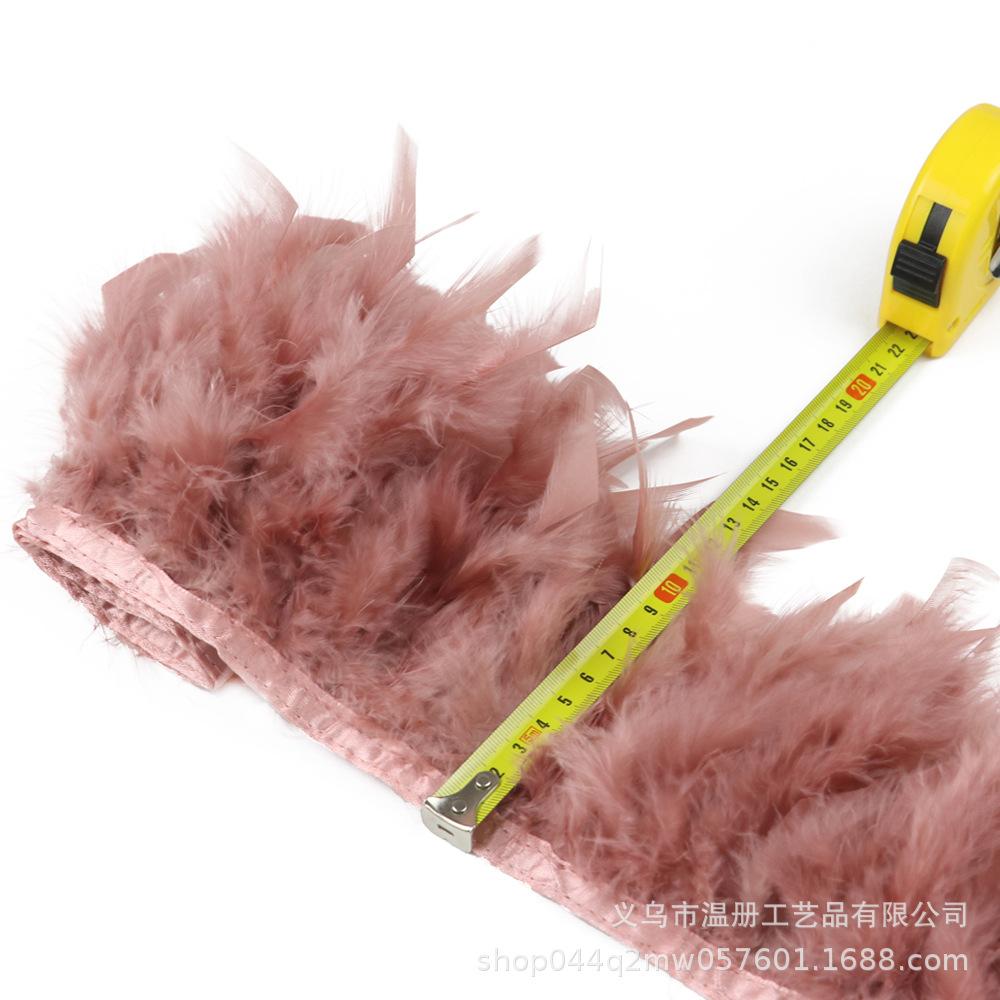 Turkey Feather Cloth Edge Diy Car Doll Decorative Material Fire Lace Dress Skirt 1M/Bag