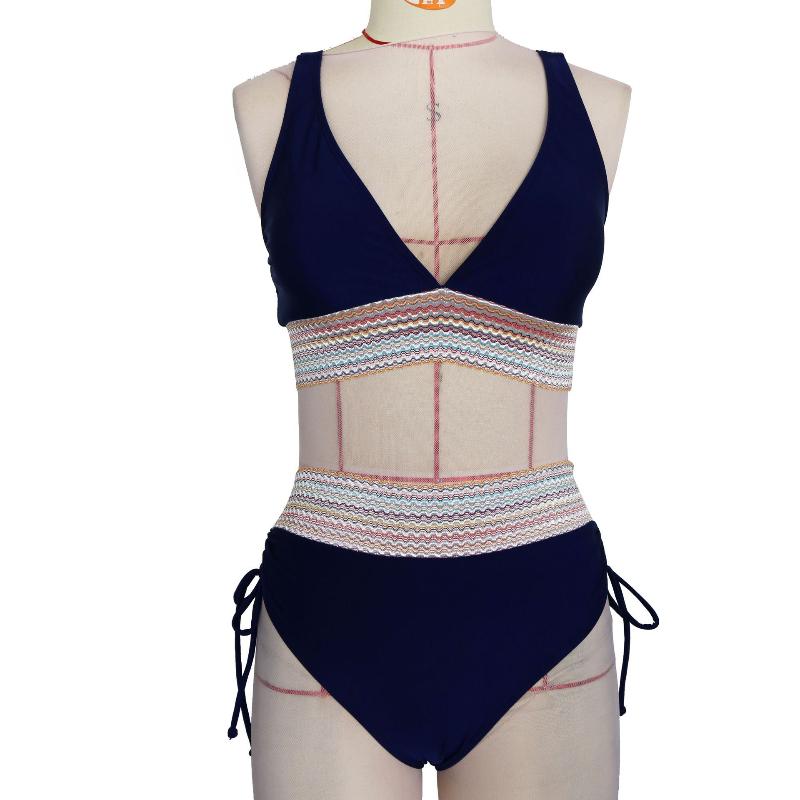 Summer Women Sexy Beachwear Bikini Set Two-Piece Color Block Strappy Swimsuit Swimwear Bathing Suit 17 Colors S-2XL