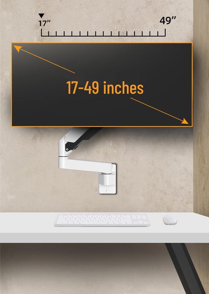 Adjustable Wall-Mounted Display Bracket, 59CM Extension, Rotating Industrial Equipment Holder