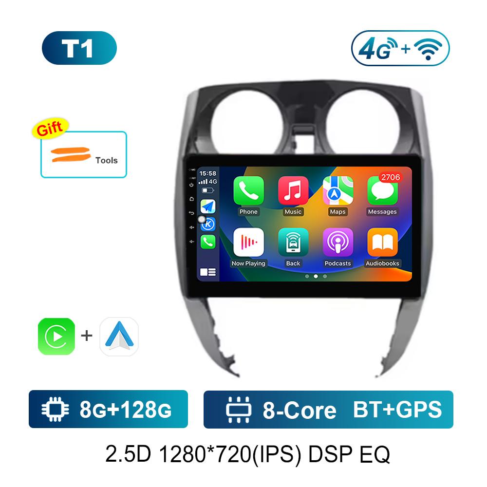 Car Radio Multimedia Player 10.1 Inch for Nissan Note 2 E12 2012 - 2021 Android OS 4G DSP Stereo Navi GPS Touch Screen Bluetooth