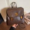 Schoolbag Casual Simple Backpack Women's 1011 New Trendy Commuter Backpack Daily Versatile Large Capacity Soft Leather Popular School Bag