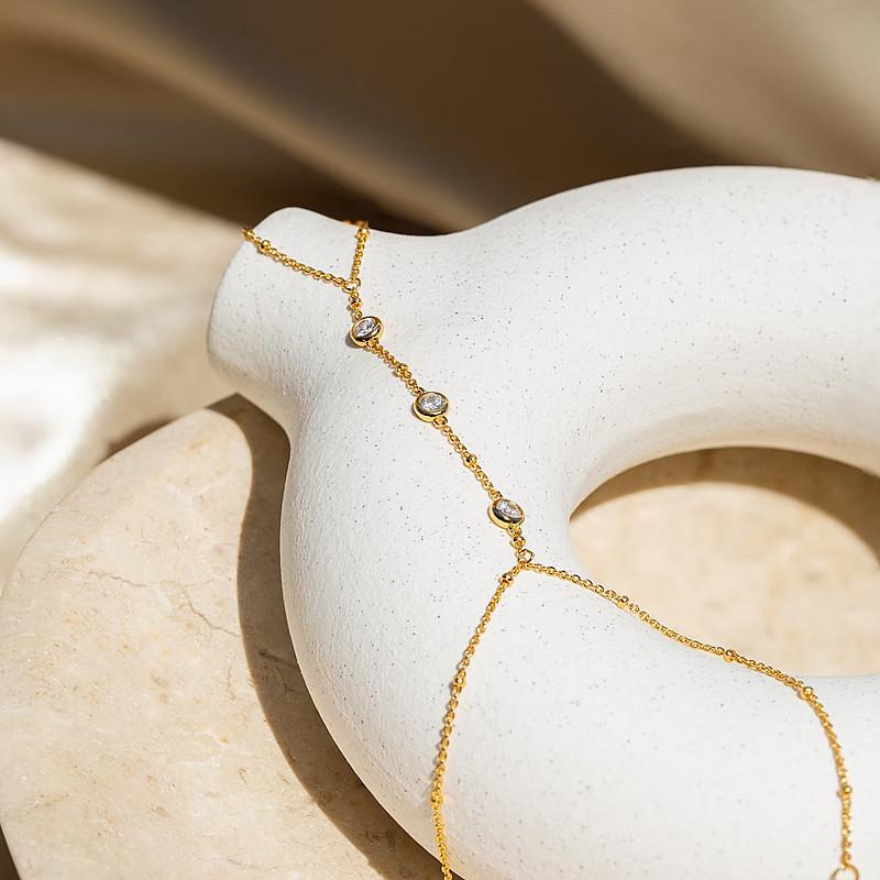 Minimalistické tenké řetízkové prstenové náramky pro ženy Vícevrstvé Vintage kuličkové článkové náramky Párty Elegantní šperky