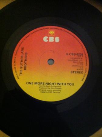 

7inch Record SUTHERLAND BROTHERS - One More Night With You SCBS6226 CBS 1978 UK Rock Used