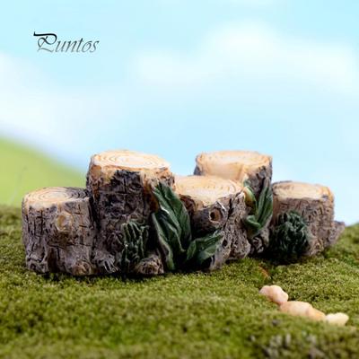 Miniature Resin Stump Micro Landscape Fairy Garden Mini Ornament Dollhouse Decor