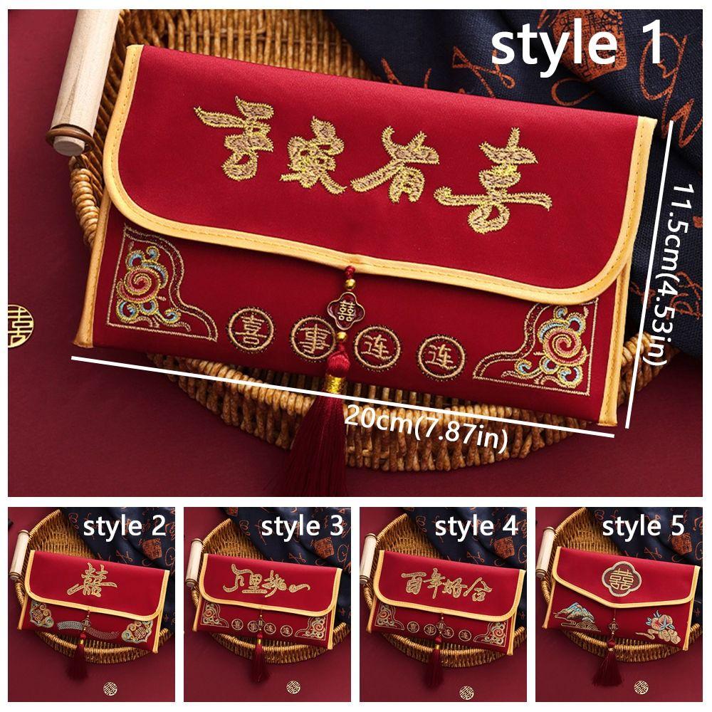 Hongbao New Year Money Envelope Traditional Red Pocket Money Pouch Lucky Money Packet Wedding