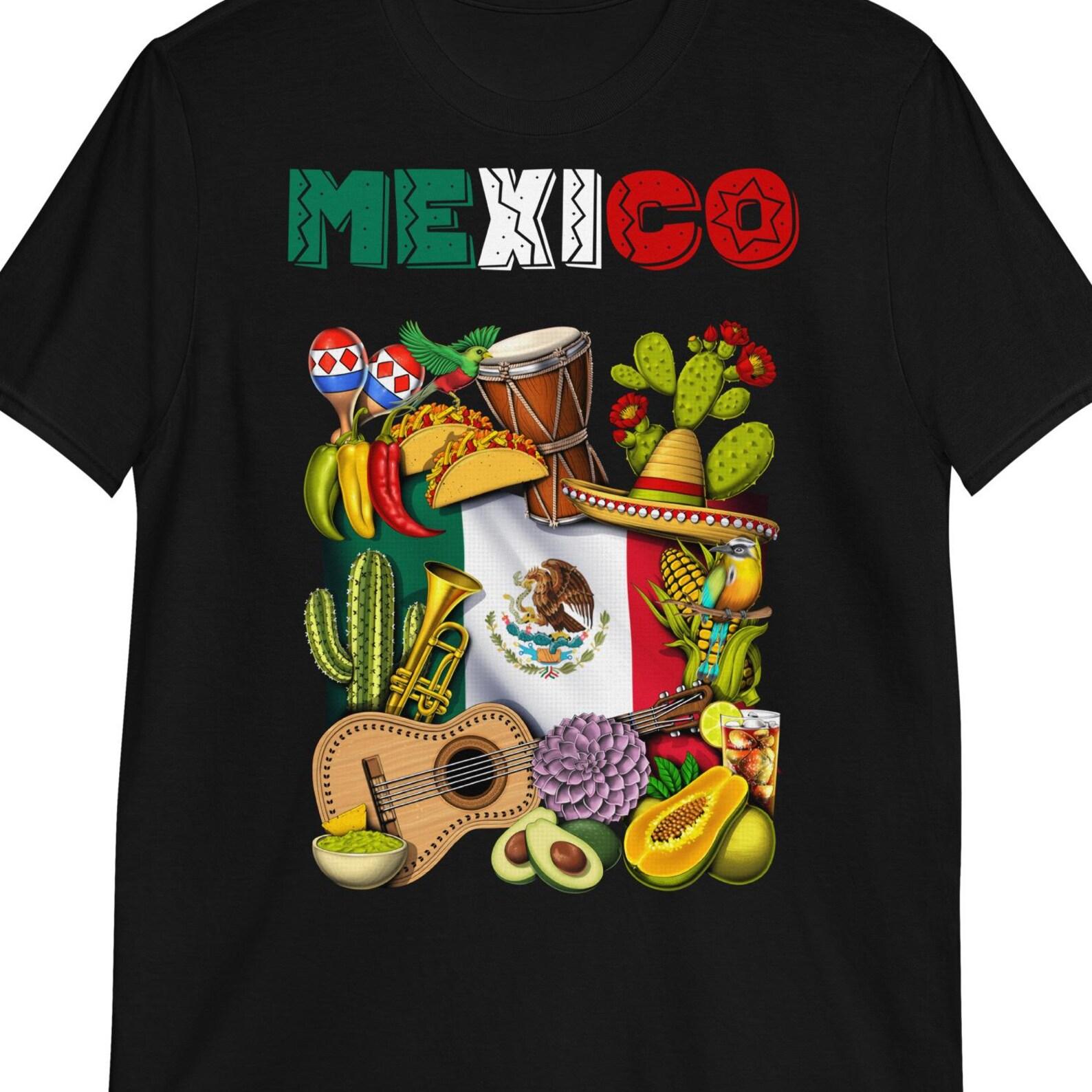 Mexico Heritage T-Shirt, Mexican Flag Tee 110