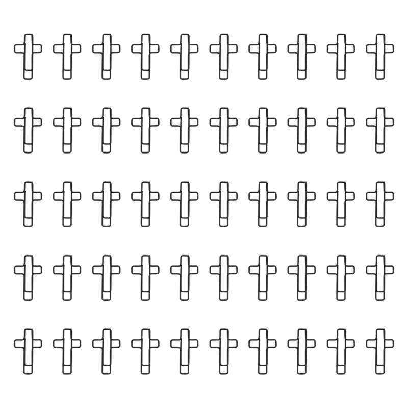 50 Pcs Journal Paper Clips Crosses Shaped Paper Clip Bookmarks Metal Paperclips Creative Planner Clips for Office
