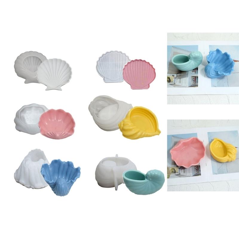 Stampo per Candele a Forma di Conchiglia per Candele, Sapone, Artigianato al Cioccolato, Stampo per Colata in Resina Fai da Te